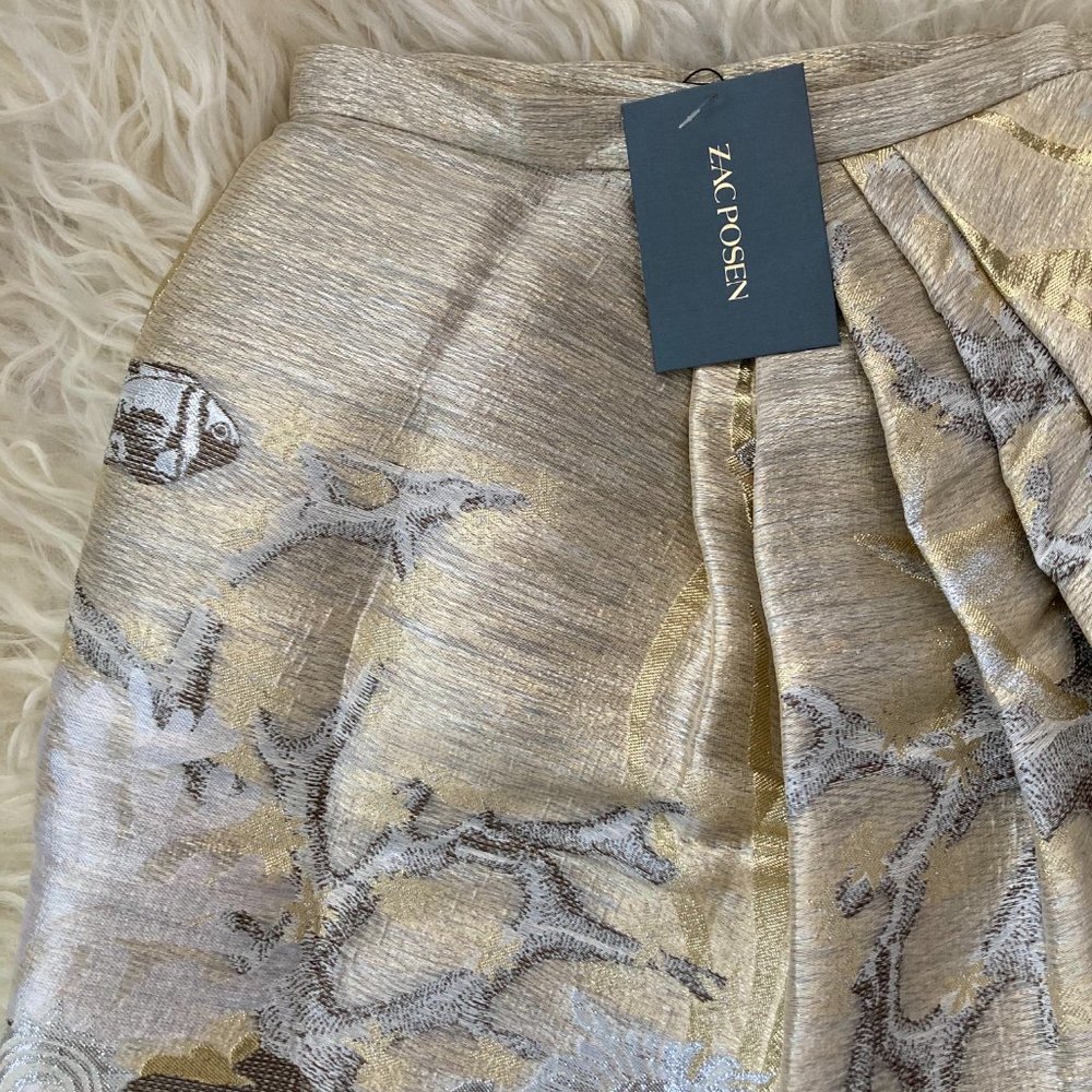 ZAC POSEN Ester Underwater Printed Knee-Length Skirt - Picture 7 of 15